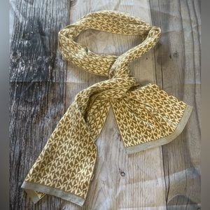Michael Kors Knit Scarf Neck Warmer Knit  All Over MK Monogram Reversible Tan